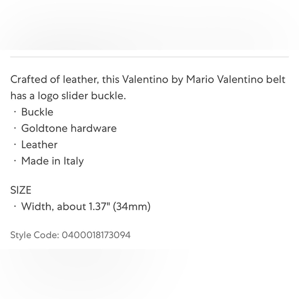 Mario Valentino Gold Belt NWOT - Picture 4 of 5